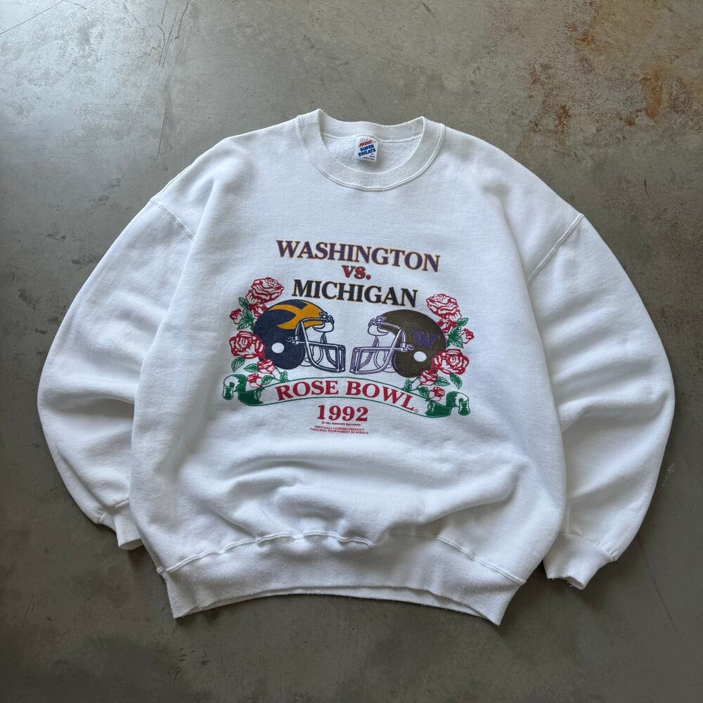 Vintage 90’s Rose Bowl College Football Sports Retro Crewneck Sweatshirt Size XL